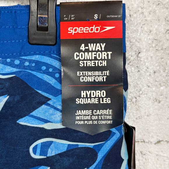 Speedo Men's Print Bondi Basin 20" Boardshorts, Peacoat Blue Small - Picture 2 of 6